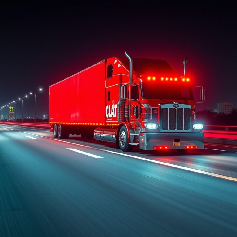 تریلی در اتوبان