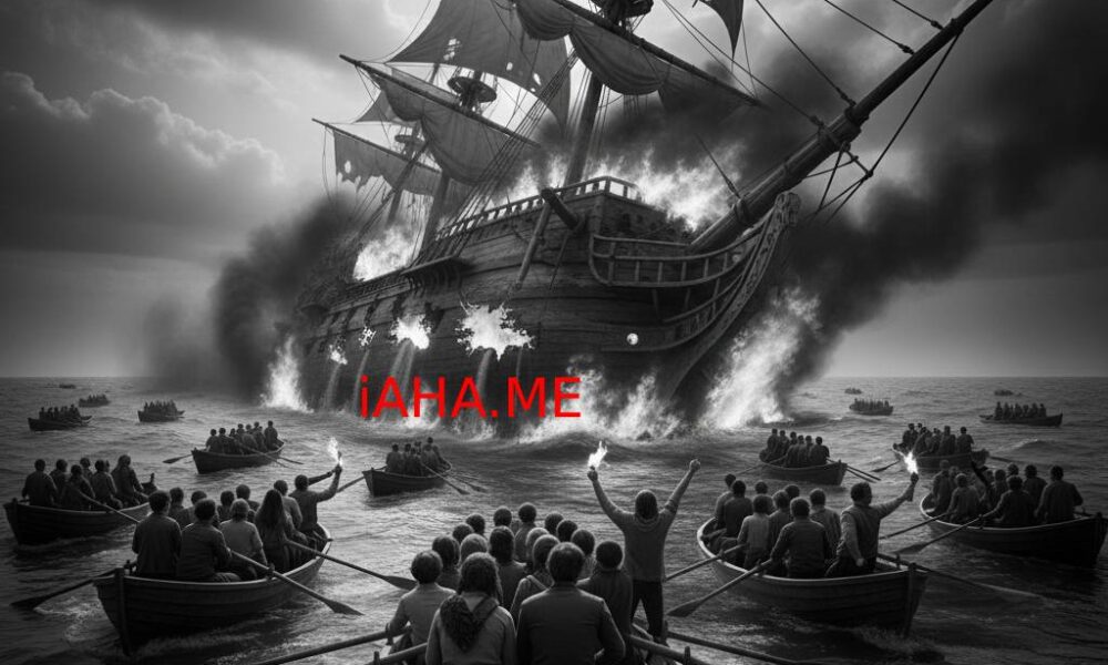 کشتی خشکیده و فرسوده ایران