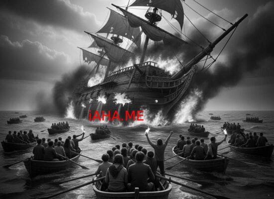 کشتی خشکیده و فرسوده ایران